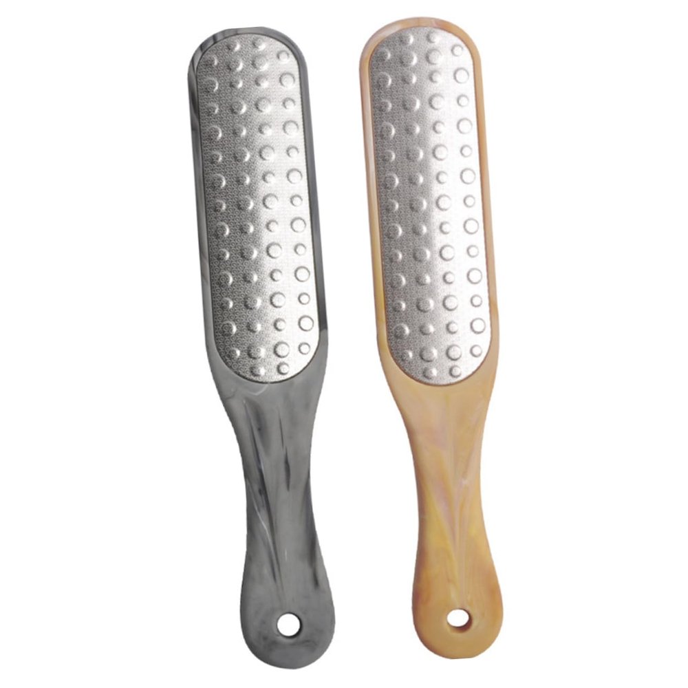 ADOCARN Foot Exfoliator Stainless Steel Foot Files for Pedicure Accessories Grey Dual-Sided Design for Removing Dry Hard Skin and Dead Skin Space-Saving Portable Tool