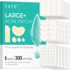 TKTK Large Pimple Patches for Face, XL Acne Patches 60 x 20 mm, Big Hydrocolloid Bandages for Body, Forehead, Chin, Neck Zit Breakouts, Hydrocolloid Patch (Strip, Contoured, Dot 5 Sizes 300 Count) view 1