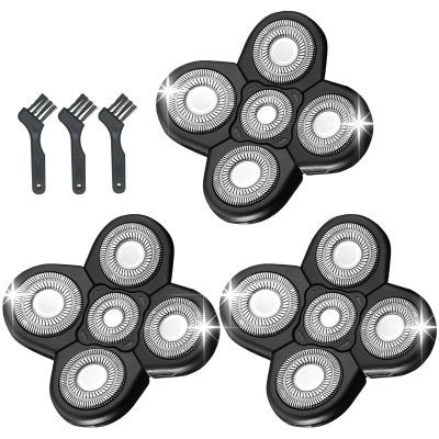 5 Blades Replacement for Freebird Shaver Razor Head, Bald Men Freedom Grooming Refills, with Cleaning Brush 3 PCS