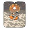 Barber Cape Salon Cape Hairdressing Apron Haircutting Waterproof Astronaut Sunset for Adults Clients with Designs Adjustable Neck Closure view 1