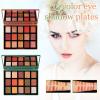 15 Colors Matte Eyeshadow Palette, Blendable Long Lasting Waterproof Shinny Eye Cosmetic Makeup Kit, Pigmented Shimmer Glitter Eye Shadow Powder Palette, Green view 2