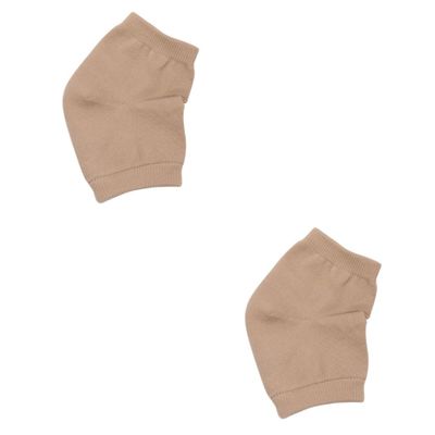 IWOWHERO 2pcs Nylon Moisturizing Heel Socks for Open Toe Design -Chafing Gel Heel Sleeves Breathable Foot Care for Use