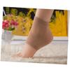 IWOWHERO 2pcs Nylon Moisturizing Heel Socks for Open Toe Design -Chafing Gel Heel Sleeves Breathable Foot Care for Use view 2