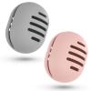 Fauxomor 2 Pcs Makeup Sponge Holder,Double-Sided Breathable Silicone Beauty Make Up Blender Case for Travel or Daily,Shatterproof Make-up Travel Case Quick Drying Easy to Carry,Grey+Pink view 1