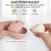 Fauxomor 2 Pcs Makeup Sponge Holder,Double-Sided Breathable Silicone Beauty Make Up Blender Case for Travel or Daily,Shatterproof Make-up Travel Case Quick Drying Easy to Carry,Grey+Pink view 2