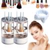 2025 New Make Up Brush Cleaner, Cosmetic Brush Cleaner, Automatic Spinning Makeup Brush Cleaner for All Size Makeup Brush (White-2Pcs) view 1