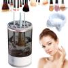 2025 New Make Up Brush Cleaner, Cosmetic Brush Cleaner, Automatic Spinning Makeup Brush Cleaner for All Size Makeup Brush (Black-1Pcs) view 1
