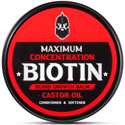 First Melody Beard Balm, Maximum Concentration Biotin, with Castor Oil and Argan & Jojoba Oils, Promotes Beard Growth, Styles, Strengthens & Softens Beards & Mustaches, 2 Ounce,Unscented