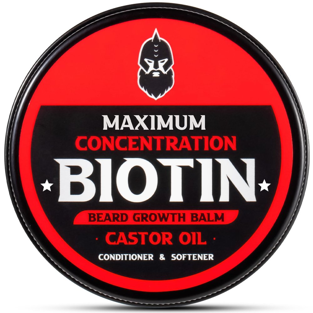 First Melody Beard Balm, Maximum Concentration Biotin, with Castor Oil and Argan & Jojoba Oils, Promotes Beard Growth, Styles, Strengthens & Softens Beards & Mustaches, 2 Ounce,Unscented