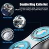 Electric Shaver, Detachable Portable Beard Shaver USB Rechargeable Shaver with Double-Ring Cutter & Clean Brush for Travel Home Business view 3