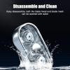 Electric Shaver, Detachable Portable Beard Shaver USB Rechargeable Shaver with Double-Ring Cutter & Clean Brush for Travel Home Business view 4