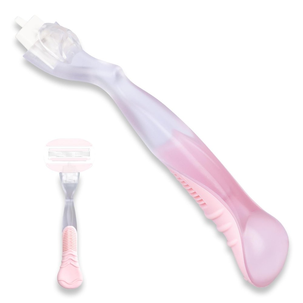 Replacement Handle Compatible with Gillette Venus, Comfort Glide Razor Handle Non-slip Ergonomic Handles for Women (Pink)