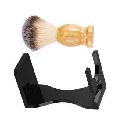 PAMINGONO Beard Shaving Brush Kit Brush Holder Stand Clean Dry Razor Storage for Home Barber Shop