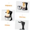 PAMINGONO Beard Shaving Brush Kit Brush Holder Stand Clean Dry Razor Storage for Home Barber Shop view 3