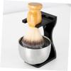 PAMINGONO Beard Shaving Brush Kit Brush Holder Stand Clean Dry Razor Storage for Home Barber Shop view 4