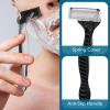 Lanties 36 Pcs Men's Disposable Razors Bulk 5-blade Blade Razors for Men Set Sensitive Skin Razor Disposable Head Razor for a Smooth and Comfortable Shave view 3