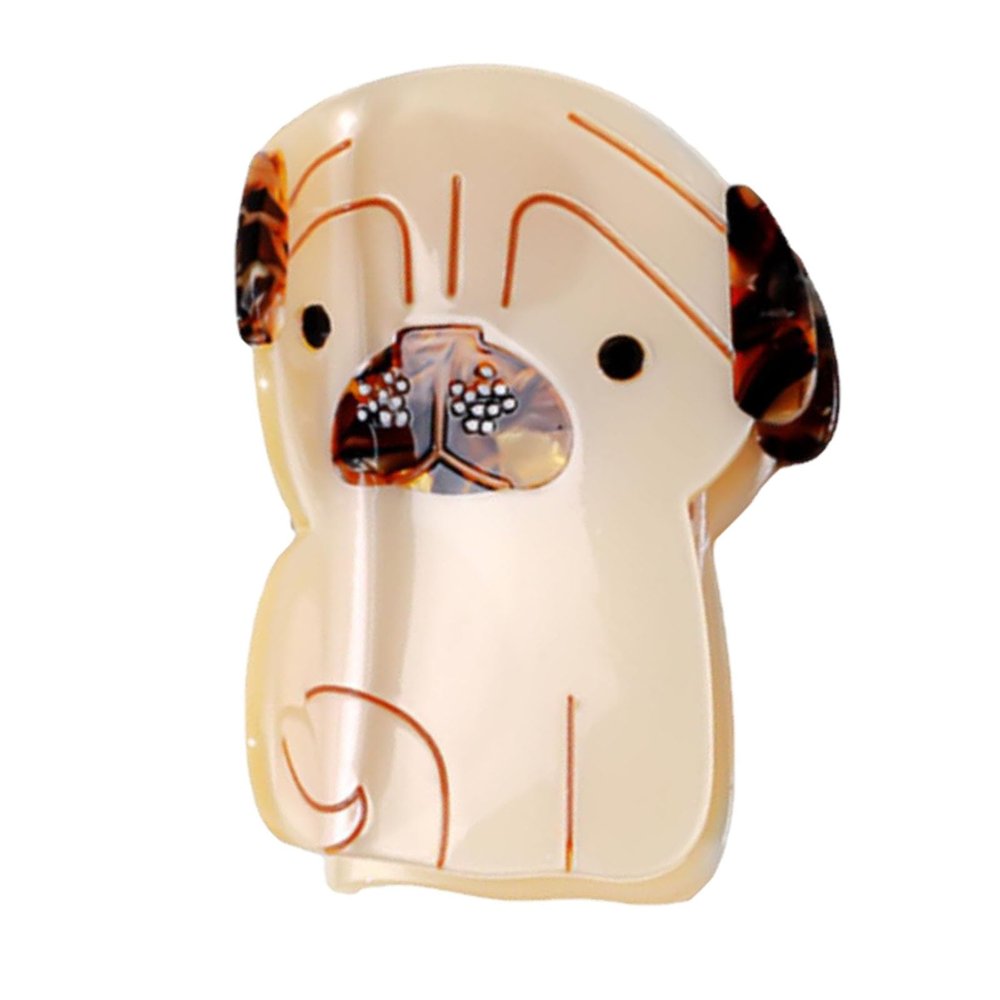 Funny Dog Hair Clips,Cute Dog Shape Hair Claw Clips,Puppy Doggy Claw Clips,Animal Hai Clips,Acetate Hair Clips,Small Hair Claw Hairgrips Clip Hairpins for Girls of all Ages (Khaki)