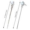 4PCS Star Moon Hair Sticks for Buns Long Hair Chinese Hanfu Asian Vintage Hair Chopsticks Metal Silver Hair Bun Updo Holders Long Hairpins for Women Girls view 2