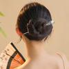 4PCS Star Moon Hair Sticks for Buns Long Hair Chinese Hanfu Asian Vintage Hair Chopsticks Metal Silver Hair Bun Updo Holders Long Hairpins for Women Girls view 3