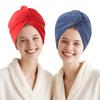 AGKXHDEC Microfiber Towel, Hair Turbans for Wet Hair, Drying Hair Wrap for Women(The Color of The Picture is for Reference only) (Dark Blue,Red) view 1