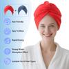 AGKXHDEC Microfiber Towel, Hair Turbans for Wet Hair, Drying Hair Wrap for Women(The Color of The Picture is for Reference only) (Dark Blue,Red) view 2