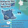 ZYIDBNG Bath Pillow for Tub Luxury Bathtub Pillow and Stingray Hot Tub Scum Absorber Reusable Washable 3 Pack view 4