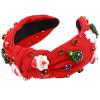 Festive Rhinestone Hairband, Holiday Accessory With Santa And Snowflake, Crystal Embellished Christmas Headband, Holiday Party Hairpiece view 1