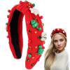 Festive Rhinestone Hairband, Holiday Accessory With Santa And Snowflake, Crystal Embellished Christmas Headband, Holiday Party Hairpiece view 2