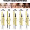2025 New Microblading Eyebrow Pen,Brow Pencil 2-in-1 Dual-Ended Microblading Eyebrow Pen with Micro-Fork-Tip and Precise Brush-Tip Create Natural Hair-Like Brows (Light Brown) view 2