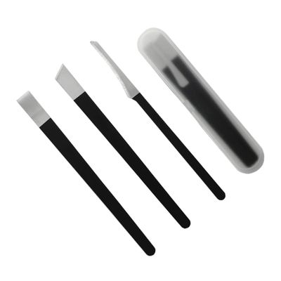 ASAKKURA 4pcs Pedicure Knife Set Nail Scissors Cuticle Remover Nail Care Kit for Men Grooming