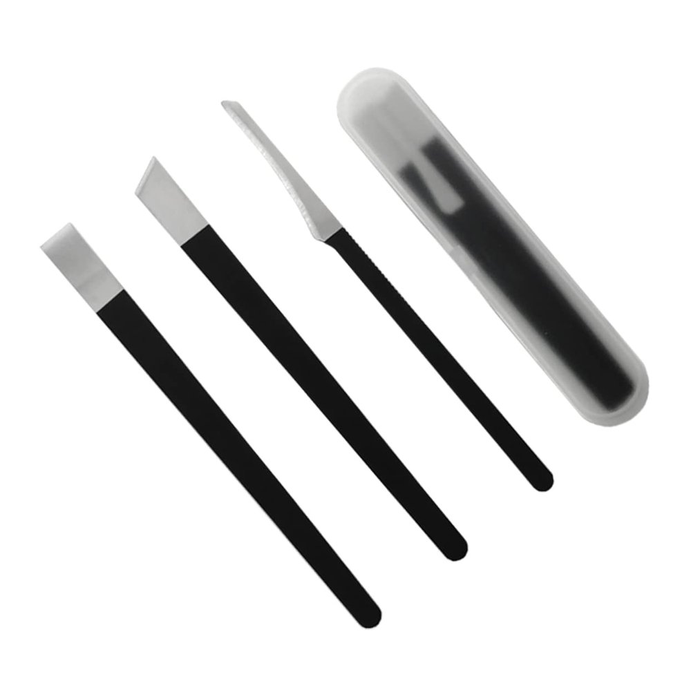 ASAKKURA 4pcs Pedicure Knife Set Nail Scissors Cuticle Remover Nail Care Kit for Men Grooming