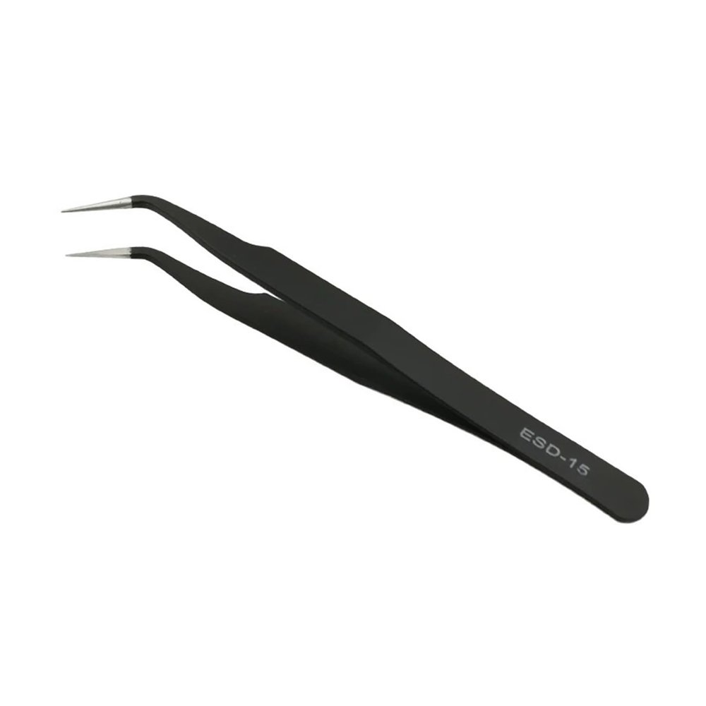 1PC Stainless Steel Straight And Curved Eyelashes Tweezers Eyelash Extension Tweezers Makeup Tools For False Eyelashes(ESD-15)