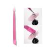 1 Pc Nail Tweezers With Silicone Pressing Head For Sticker Rhinestones Picker Straight Curved Manicuree Nail Art Tool(Pink) view 4