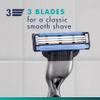Gillette Mach3 Shaving Razor for Men, 1 Razor Gillette 3-Blade Handle for Mens Grooming, 10 Razor Blade Refills, Lubrication Strip view 4