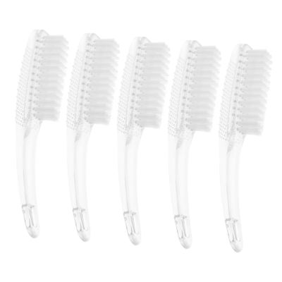 ASAKKURA 5pcs Nail Fingernail Cleaning Brush Nail Brush Duster Manicure Tool Portable Care Supplies Random Color