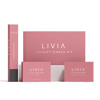 LIVIA Lash Lift Kit - Korean Professional Formula - Salon Quality Curls at Home - 8 Week Lasting - Promotes Growth - Complete DIY Perm Kit