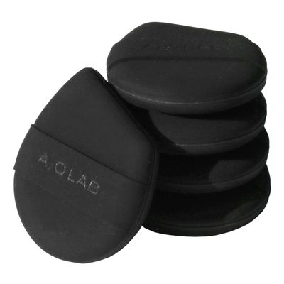 AOA Studio Silky Silicone Makeup Sponge Set, Reusable Cosmetic Applicators Extra Soft Rubycell Makeup Sponges (Onyx)