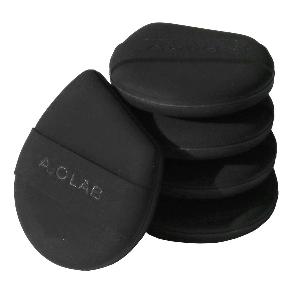 AOA Studio Silky Silicone Makeup Sponge Set, Reusable Cosmetic Applicators Extra Soft Rubycell Makeup Sponges (Onyx)