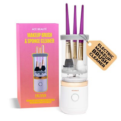 Ace Beaut Premium Electric Makeup Brush Cleaner Machine, Automatic Sponge and Make Up Brush Cleaner, Rechargeable and Efficient Deep Cleaning Tool for Beauty Enthusiasts and Professionals
