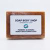 8-Piece Turmeric Soap Bar Set, Essential Oils, Honey, 7 Citrus Oils, Kojic Powder, Soap Saver, Exfoliating Glove, Soap Tray, Radiant Skin, Skin Care, Self-Care Gift, Turmeric Skin Care, Handmade Soaps, Even Skin Tone view 3
