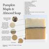 Evdient Soap Pumpkin Maple & Almond Bar  Handmade Autumn Soap with Pumpkin Puree, Maple Syrup & Almond Milk  Small Batch Cold Processed Natural Fall Gift Giving view 2