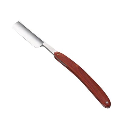 Healeved Natural Wood Scale Straight Razor Men s Razor Stainless Steel Blade for Shaving Beard Sideburns Fine Hair Easy Open Guard for Barber Shops