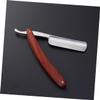 Healeved Natural Wood Scale Straight Razor Men s Razor Stainless Steel Blade for Shaving Beard Sideburns Fine Hair Easy Open Guard for Barber Shops view 4