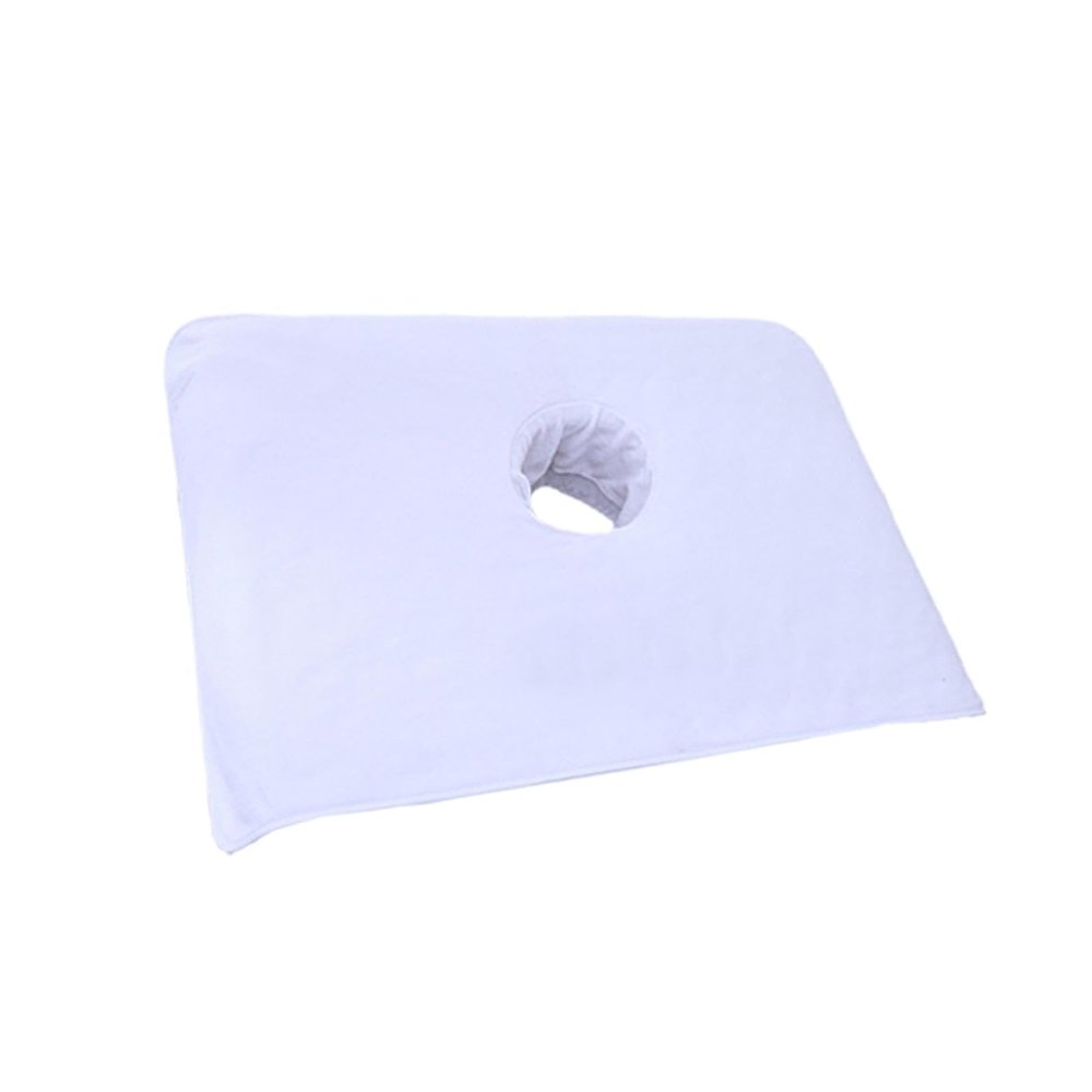 ChuYiElegance Massage Table Cover for SPA with Face Opening, Washable Towel, White