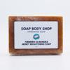 6-Piece Turmeric Soap Bar Set, No Kojic, Essential Oil, Honey, 7 Citrus Oils, Soap Saver, Exfoliating Glove, Soap Tray, Radiant Skin, Skin Care, Self-Care Gift, Handmade Soap, Turmeric Skin Care view 2