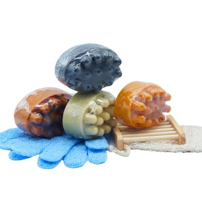 7-Piece Massage Bar Set, Handmade Soap, Soap Saver, Exfoliating Glove, Soap Tray, Turmeric, Charcoal, Kojic, Sea Moss, Essential Oils, Radiant Skin Care, Gift, Body Care, Glowing Skin Soap