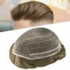 Hair Wonders Mens Hair System Human Hair Full Welded Lace Hair Pieces for Men Toupee Breathable Toupee Hair for Men Natural Hairline 8x10#1840#18 Medium Blonde+40% Grey 90% Light Density view 1