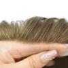 Hair Wonders Mens Hair System Human Hair Full Welded Lace Hair Pieces for Men Toupee Breathable Toupee Hair for Men Natural Hairline 8x10#1840#18 Medium Blonde+40% Grey 90% Light Density view 4