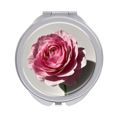 RKJVB Travel Makeup Mirror for Women 1x/2x Compact A Beautiful Flower Makeup Mirror Portable Makeup Mirror for Handbag Purse Pocket Folding Mirror Handheld 2 Sided Mirror