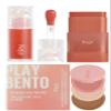 Kaja Juicy Glass Lip Plumping Oil 06 Apple Cider + Dewy Bar - Creamy Multi-Stick Blusher & Lip Balm 05 Cranberry Cooler,10g + 3-in-1 Blendable Sculpting Trio - Play Bento 01 Butter Up Bundle view 1
